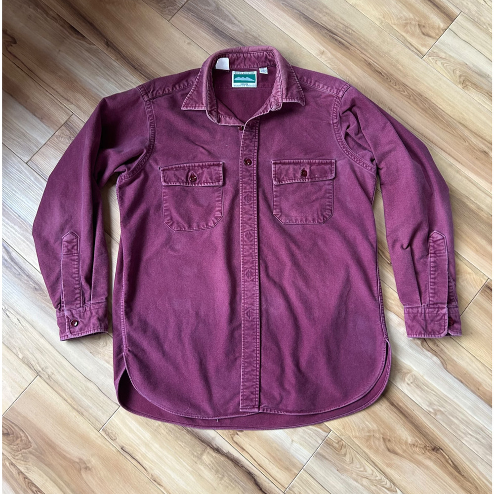 Rocky Mtn. Highs Williamson & Co. Vintage Men’s 16 Brushed Burgundy Button Shirt
